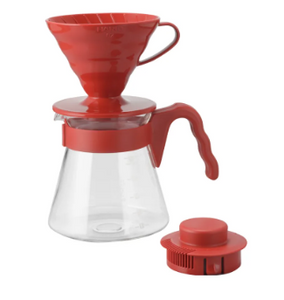 Hario Kit V60 Dripper Rojo Plástico