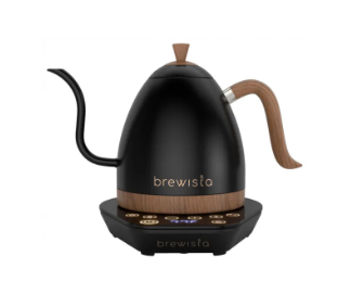 HERVIDOR BREWISTA ARTISAN NEGRO CON MANGO MADERA 1L