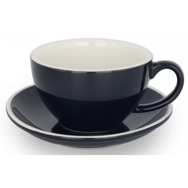 TAZA & PLATO EPIC CAPPUCCINO NEGRO 230ML