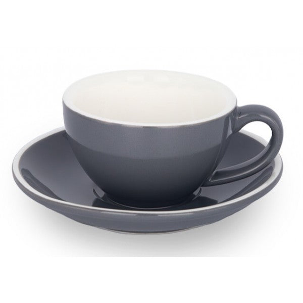 TAZA & PLATO EPIC FLAT WHITE GRIS 150ML