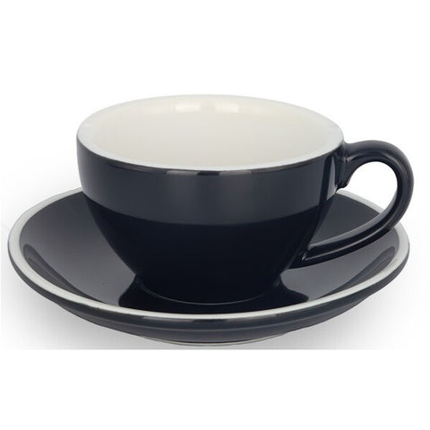 TAZA & PLATO EPIC FLAT WHITE NEGRO 150ML