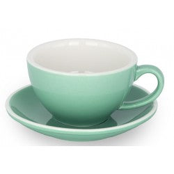 TAZA & PLATO EPIC FLAT WHITE VERDE 150ML