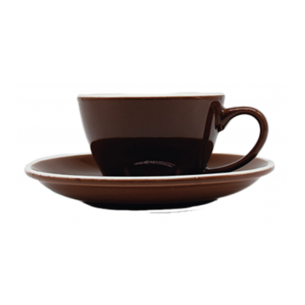 PACK 6 UNIDADES TAZA & PLATO EPIC TULIP CARAMEL 145ML