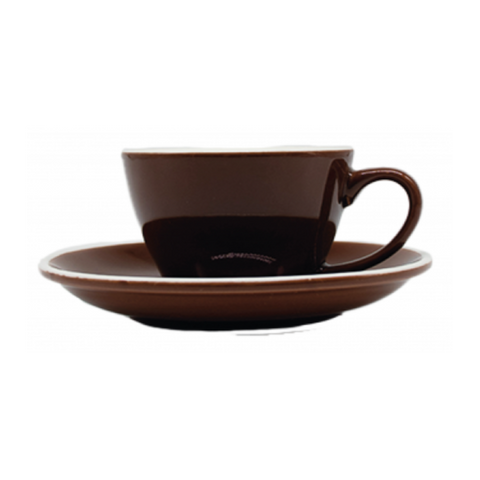 PACK 6 UNIDADES TAZA & PLATO EPIC TULIP CARAMEL 145ML